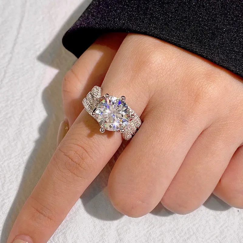 💖(LETZTER TAG – 79 % RABATT) Magnetologie Moissanit-Diamantring 💍
