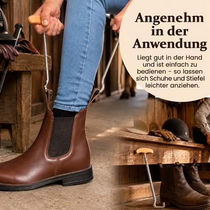 👞 Schuhlöffel-Haken im Pferde-Design für einfaches Anziehen