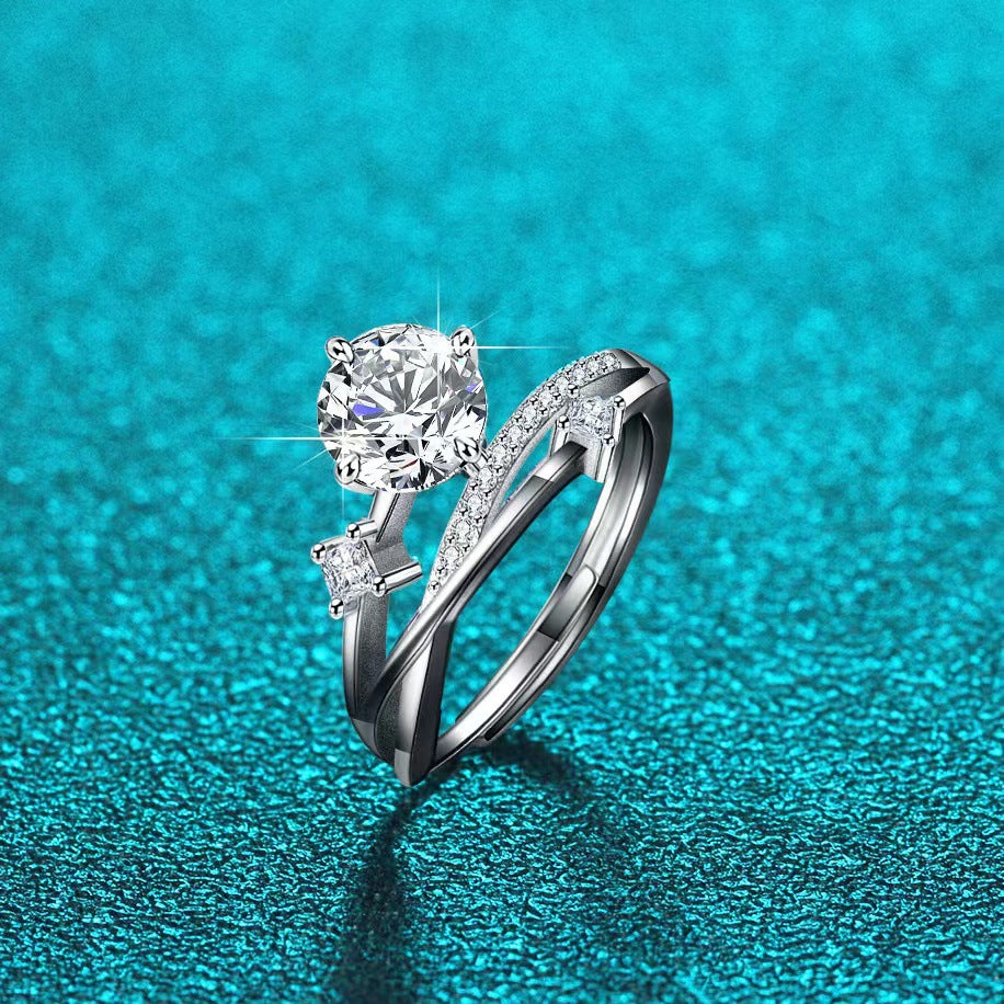 ✨ Letzter Tag: -80 % 💎 – Magnetology-Ring aus Moissanit mit Diamant-Effekt – Größenverstellbar