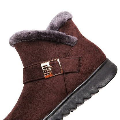 Damen-Winterstiefeletten mit warmem Plüschfutter