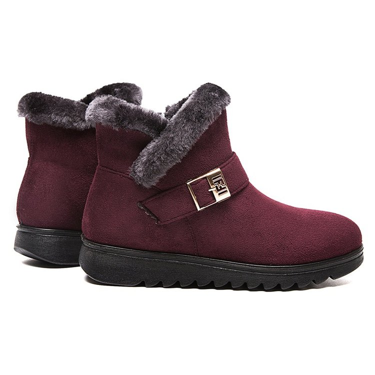 Damen-Winterstiefeletten mit warmem Plüschfutter