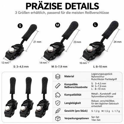 🔧 Universelles Reißverschluss-Reparaturset | Schnelle Hilfe für kaputte Reißverschlüsse