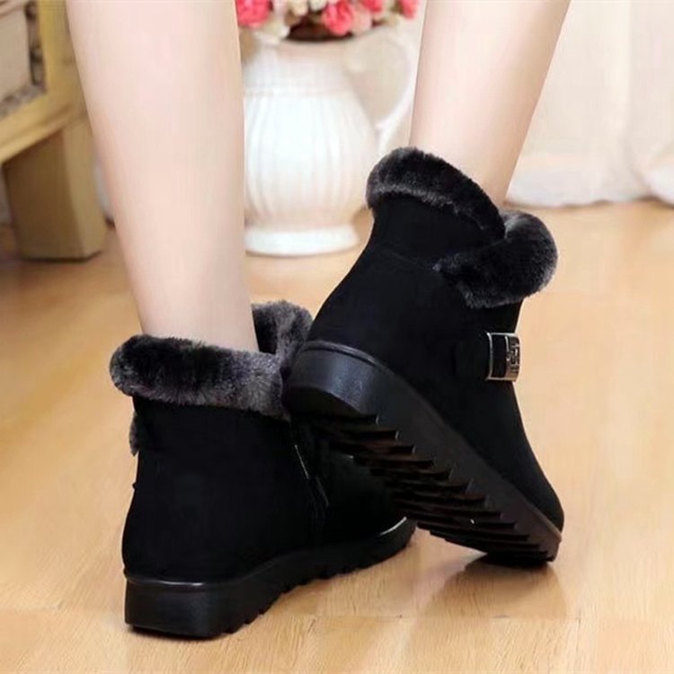 Damen-Winterstiefeletten mit warmem Plüschfutter