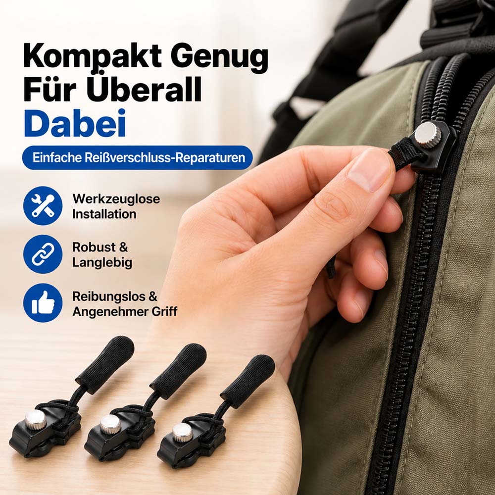 🔧 Universelles Reißverschluss-Reparaturset | Schnelle Hilfe für kaputte Reißverschlüsse