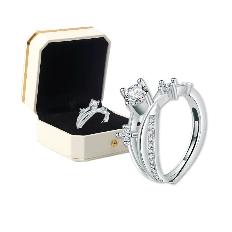 ✨ Letzter Tag: -80 % 💎 – Magnetology-Ring aus Moissanit mit Diamant-Effekt – Größenverstellbar