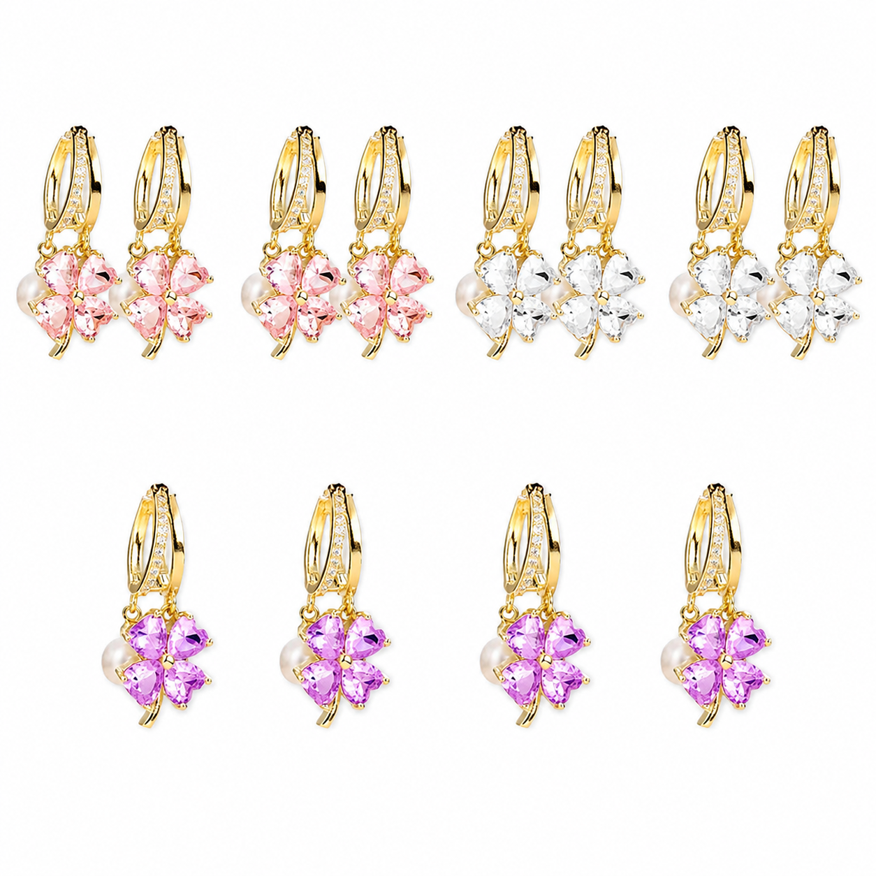 ⭐⭐⭐ 2PC Pink + 2PC White + 2PC Purple