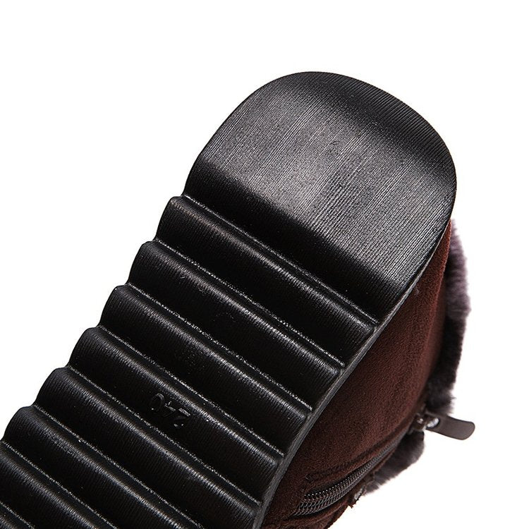Damen-Winterstiefeletten mit warmem Plüschfutter