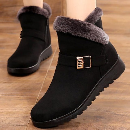 Damen-Winterstiefeletten mit warmem Plüschfutter