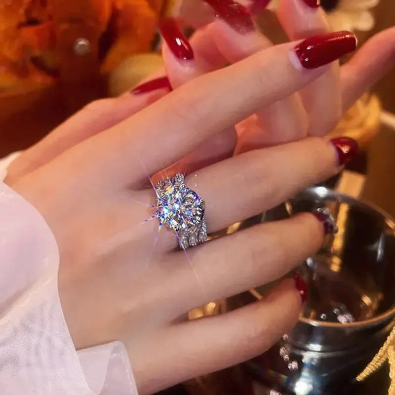 💖(LETZTER TAG – 79 % RABATT) Magnetologie Moissanit-Diamantring 💍