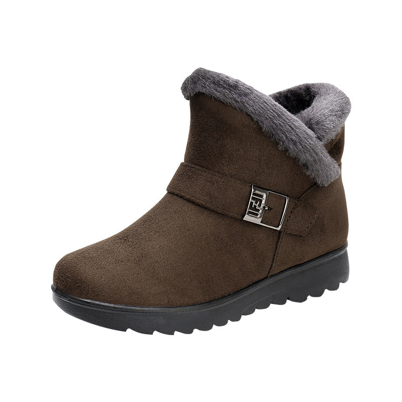 Damen-Winterstiefeletten mit warmem Plüschfutter