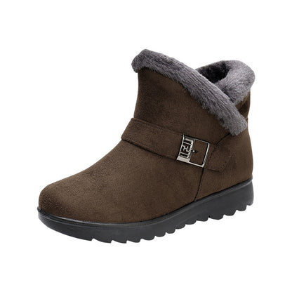 Damen-Winterstiefeletten mit warmem Plüschfutter