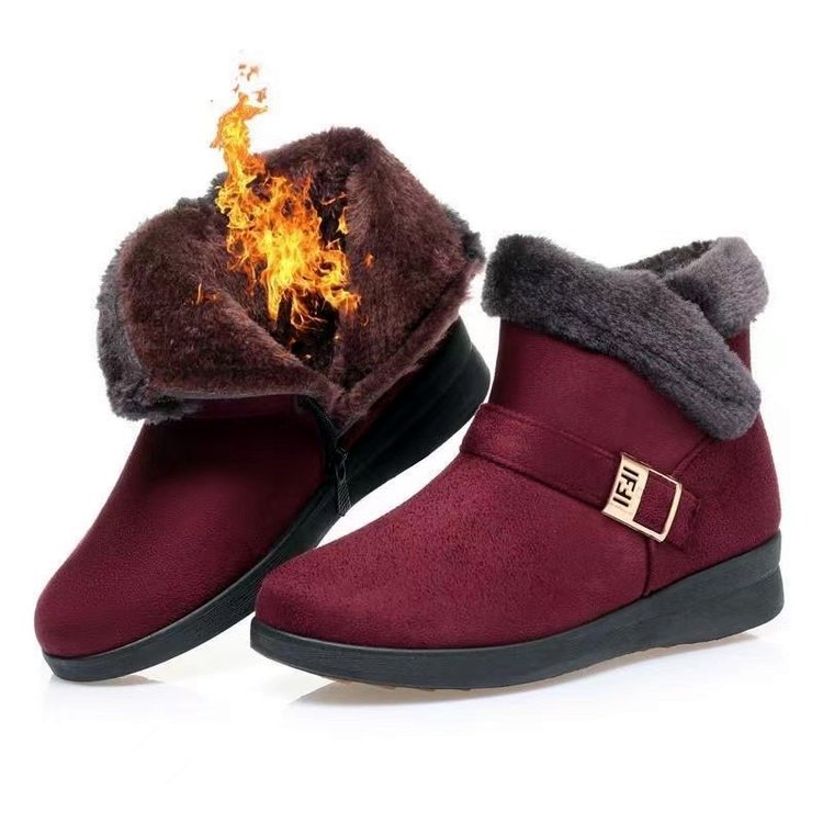 Damen-Winterstiefeletten mit warmem Plüschfutter