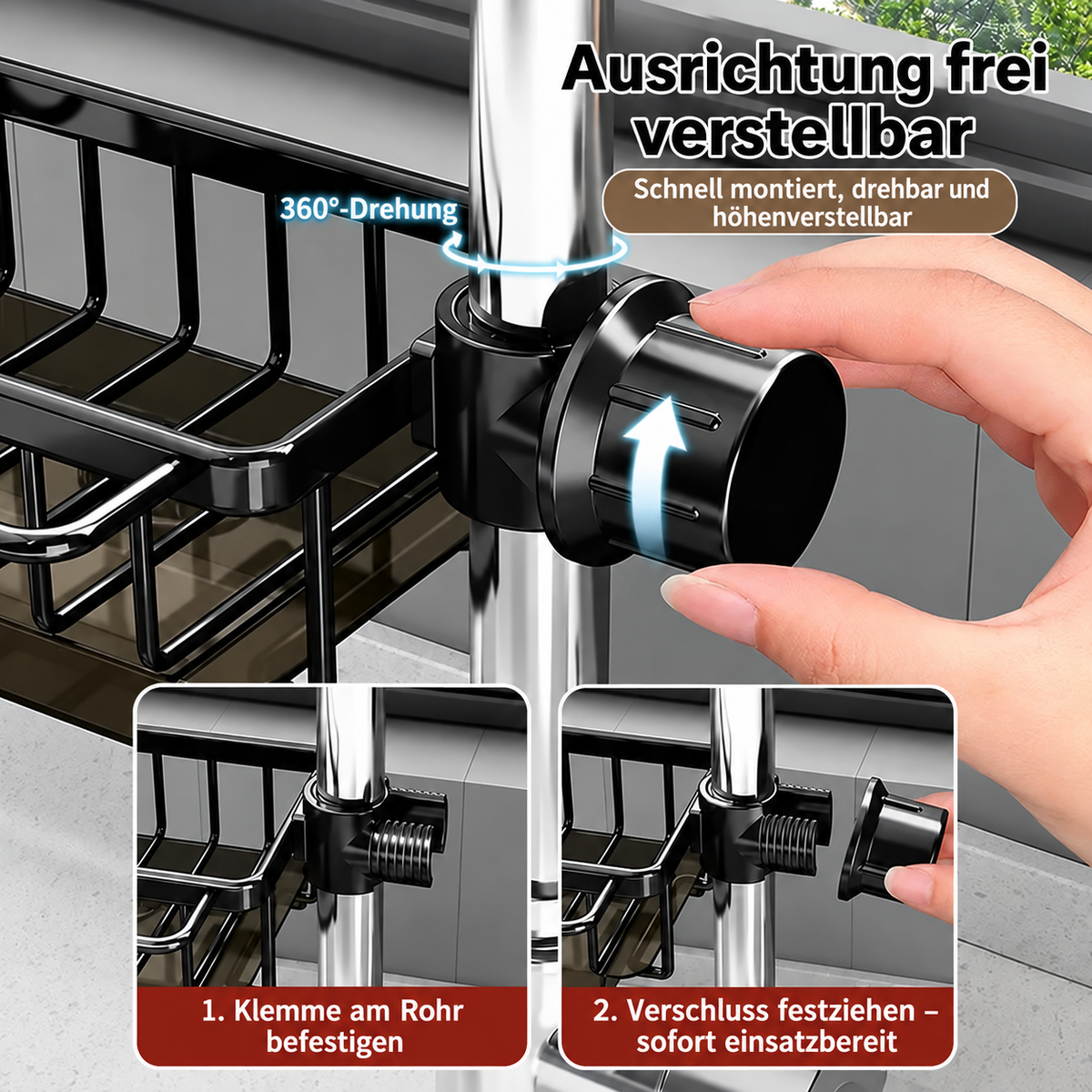 🚿 360° Spülbecken Organizer – Mehr Platz, weniger Chaos in Ihrer Küche