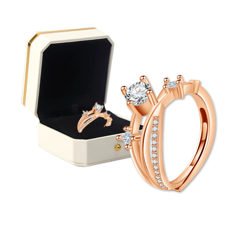 ✨ Letzter Tag: -80 % 💎 – Magnetology-Ring aus Moissanit mit Diamant-Effekt – Größenverstellbar