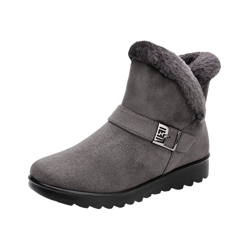 Damen-Winterstiefeletten mit warmem Plüschfutter