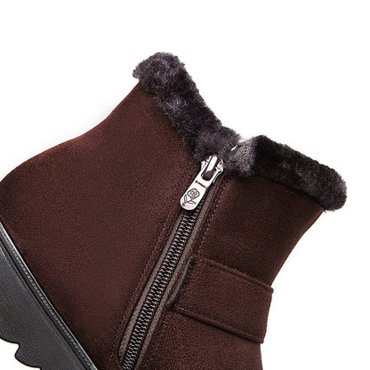 Damen-Winterstiefeletten mit warmem Plüschfutter