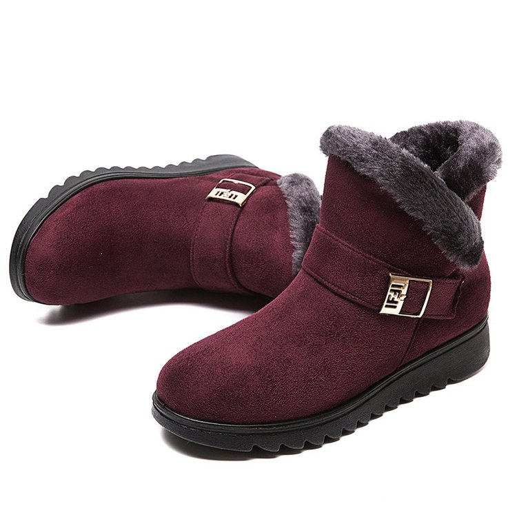 Damen-Winterstiefeletten mit warmem Plüschfutter