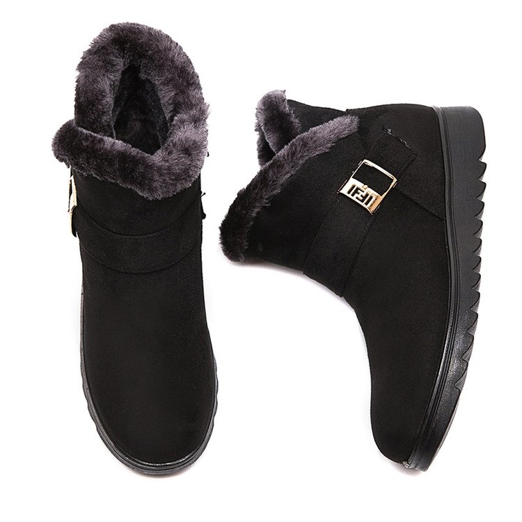 Damen-Winterstiefeletten mit warmem Plüschfutter