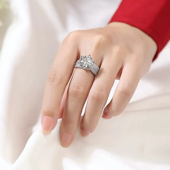 💖(LETZTER TAG – 79 % RABATT) Magnetologie Moissanit-Diamantring 💍