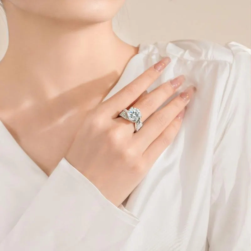 💖(LETZTER TAG – 79 % RABATT) Magnetologie Moissanit-Diamantring 💍