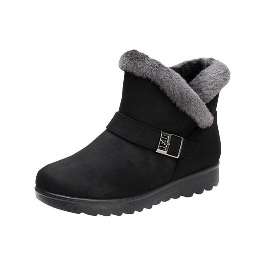 Damen-Winterstiefeletten mit warmem Plüschfutter