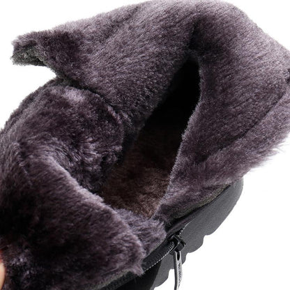 Damen-Winterstiefeletten mit warmem Plüschfutter