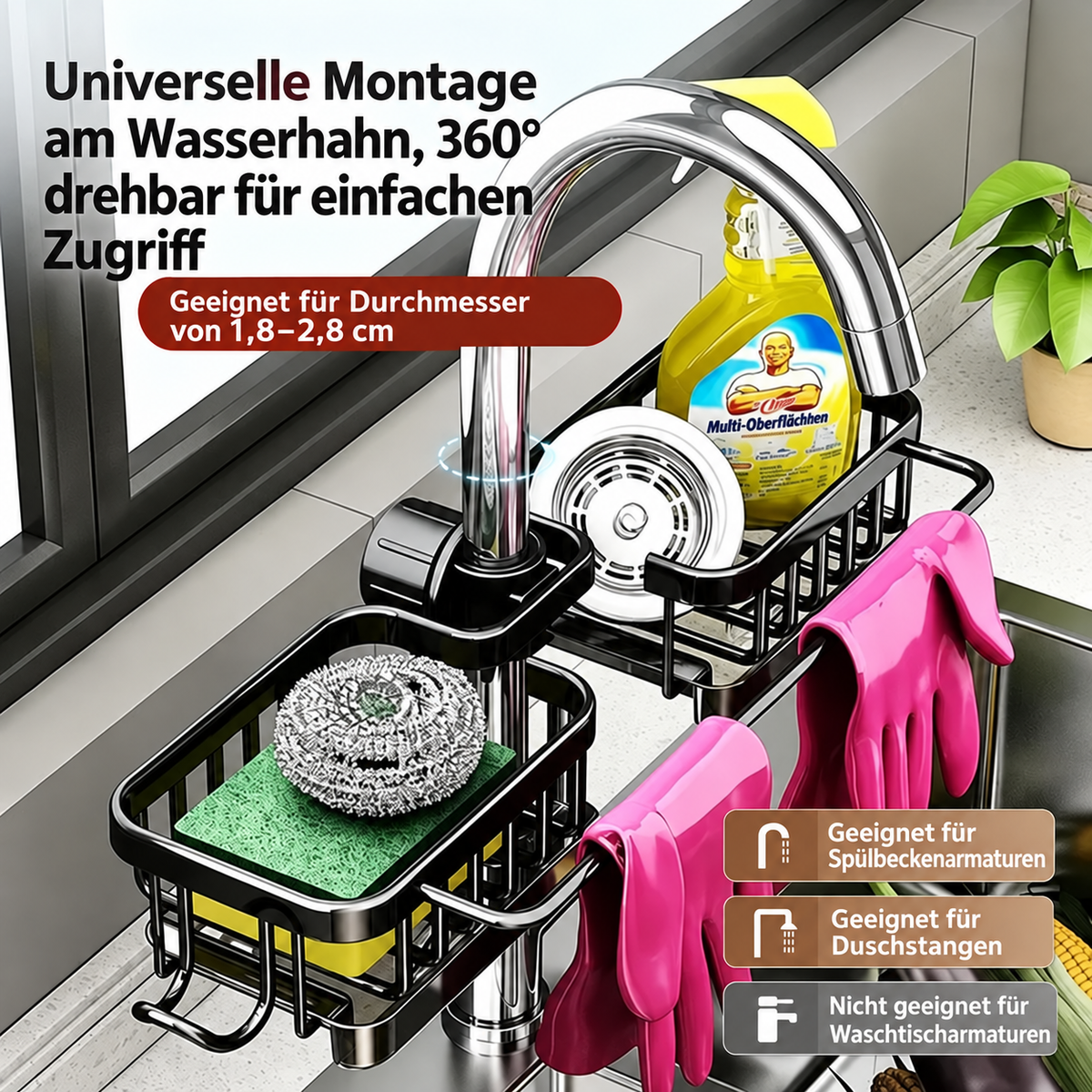🚿 360° Spülbecken Organizer – Mehr Platz, weniger Chaos in Ihrer Küche